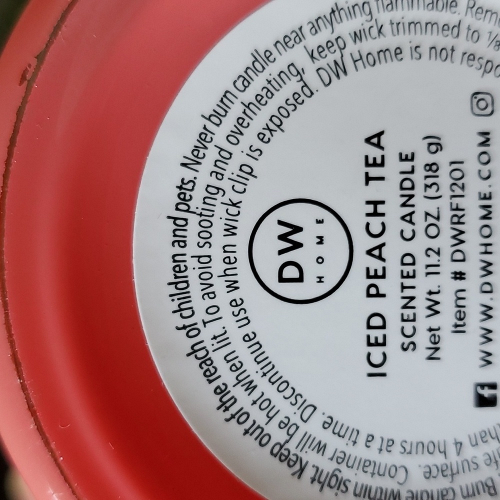 DW Home Summer Smelling Peach Iced Tea Candle 11.2 oz - Picture 6 of 6